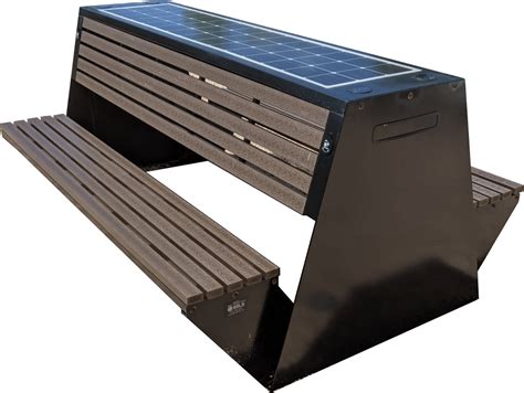 solar bench charging station.